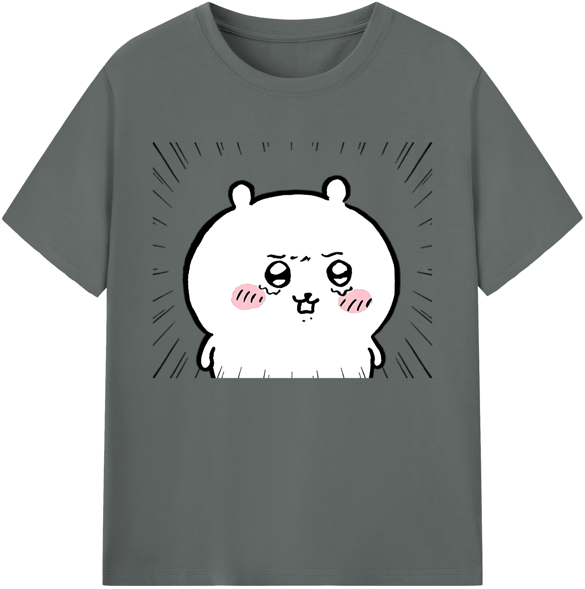 （画像用） ちいかわ ちいかわ Chii-kawa chiikawa 綿100％ メンズ半袖Tシャツ｜肌触りやわらか＆通気性